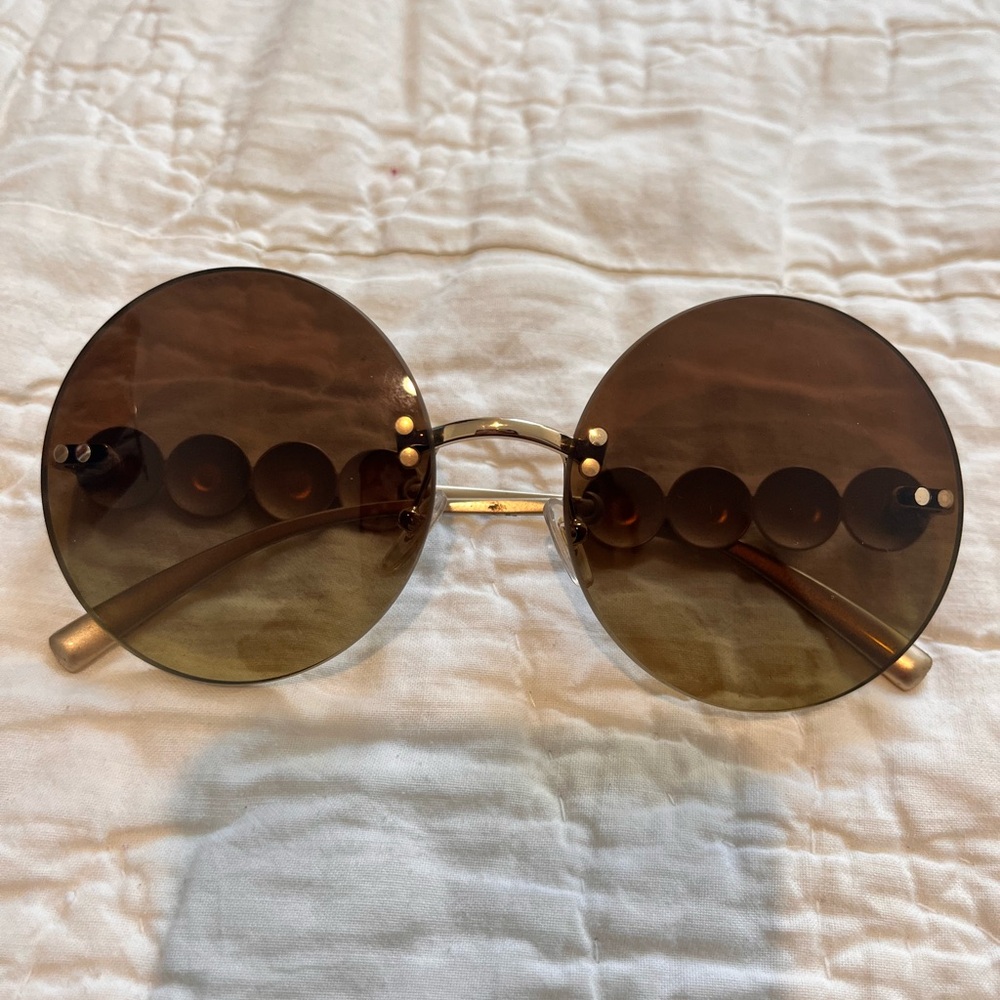 Versace Round Brown Sunglasses